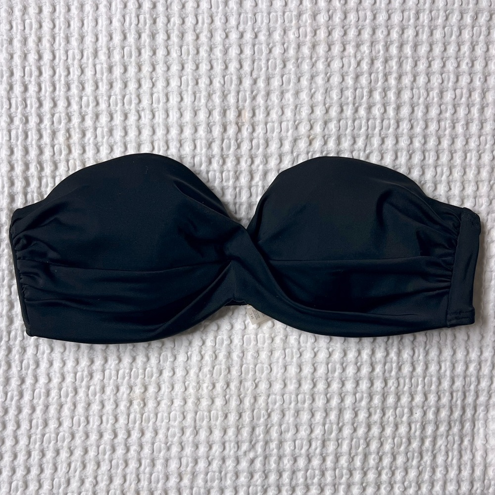 Victoria's Secret black bandeau push up bikini top